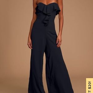 Lulus black wide leg jumpsuit new with tag